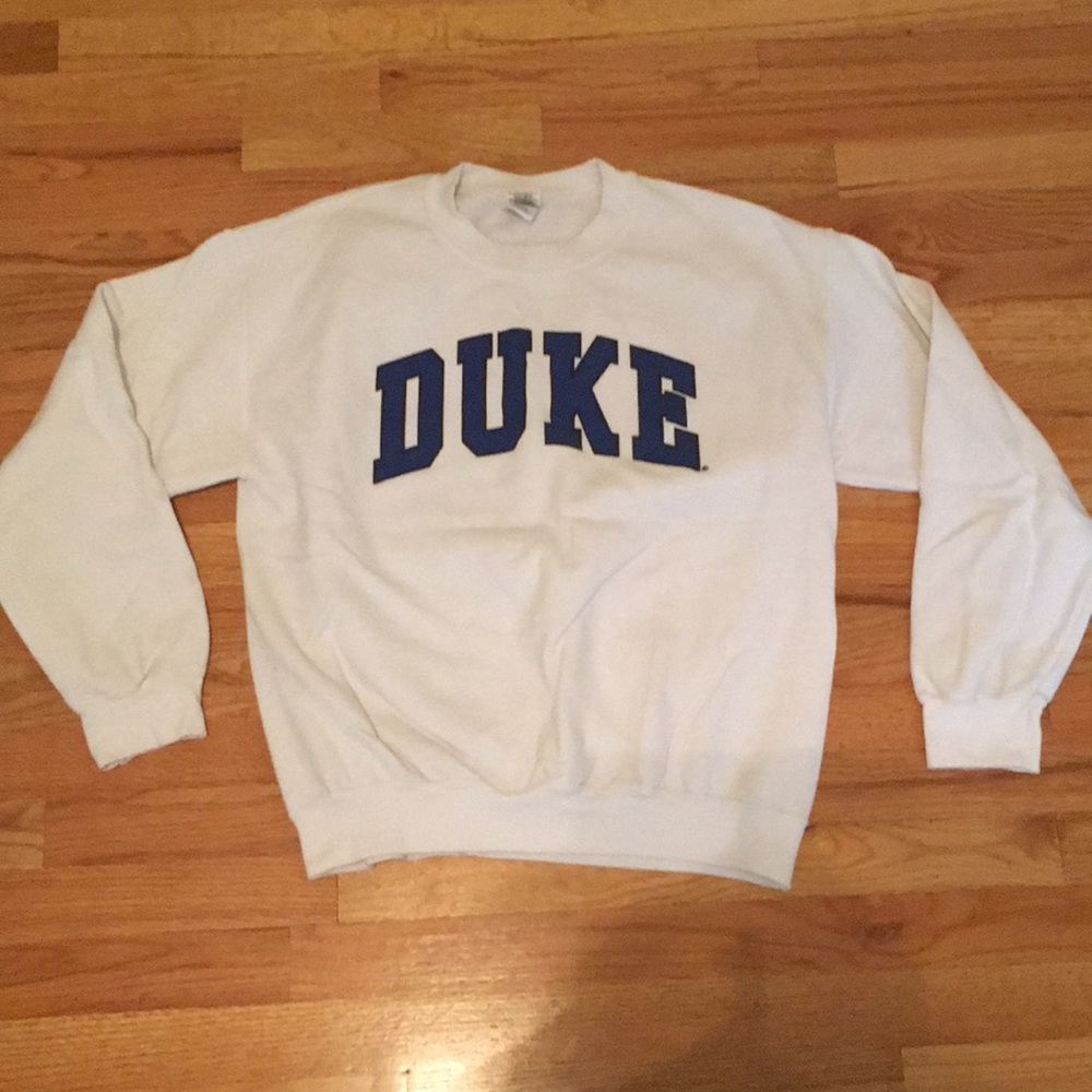 Duke crew neck sweatshirt (M) in white color